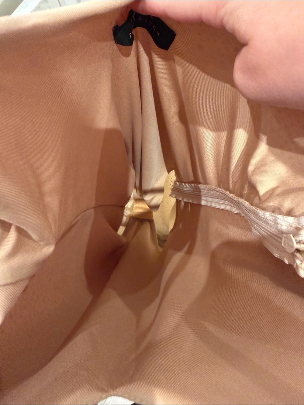 Elegant Nude Beaded Slip Dress - Picture 4 of 5